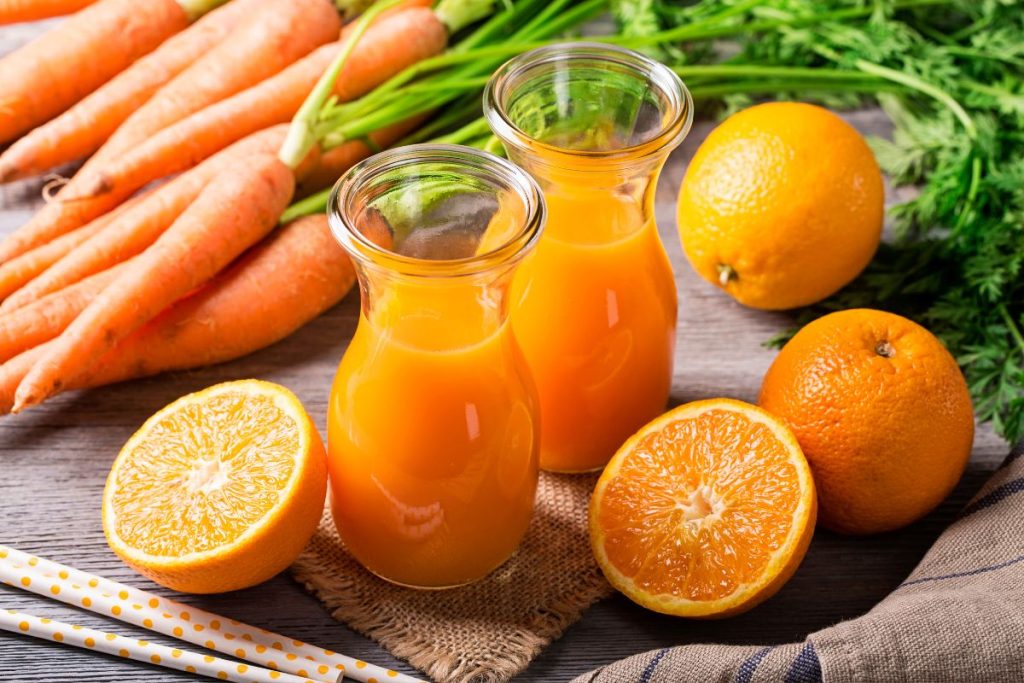 suco de cenoura com laranja